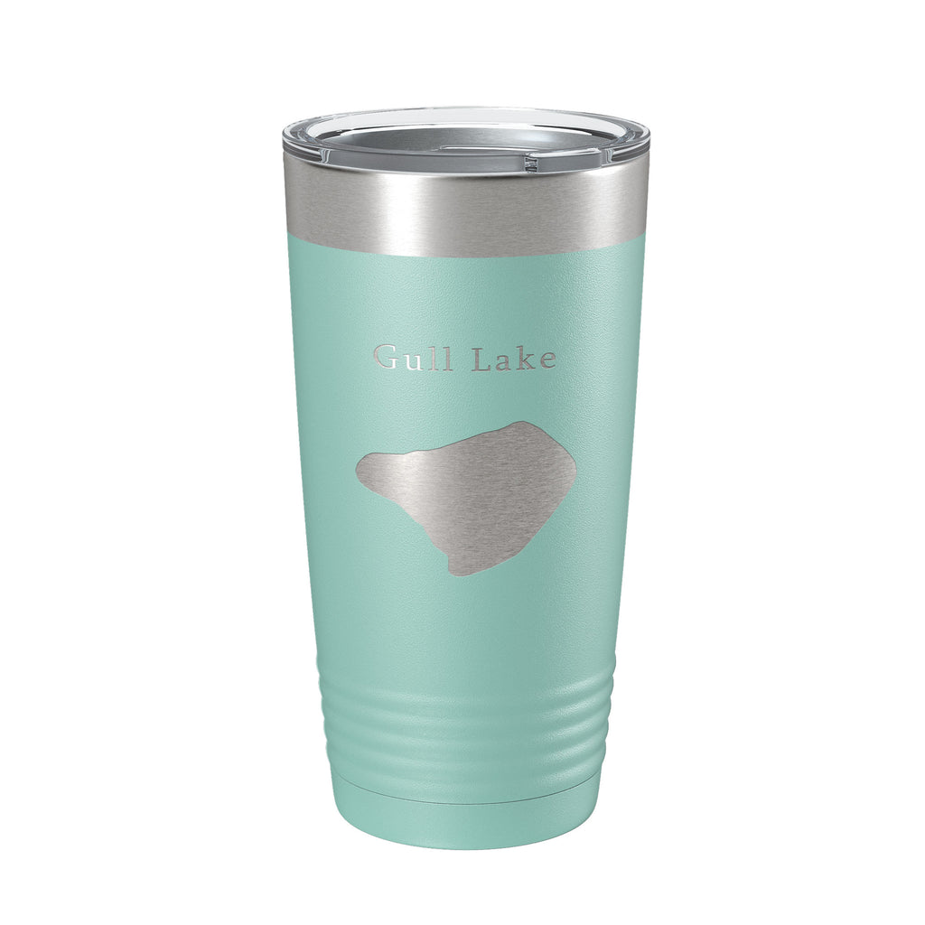 Gull Lake Map Tumbler Travel Mug Insulated Laser Engraved Coffee Cup California 20 oz