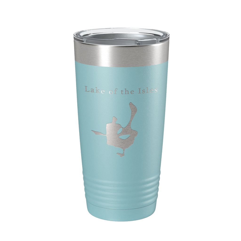 Lake of the Isles Map Tumbler Travel Mug Insulated Laser Engraved Coffee Cup Minneapolis Minnesota 20 oz