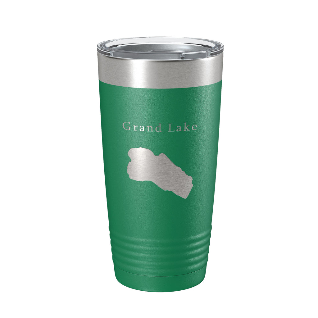 Grand Lake Map Tumbler Travel Mug Insulated Laser Engraved Coffee Cup Colorado 20 oz