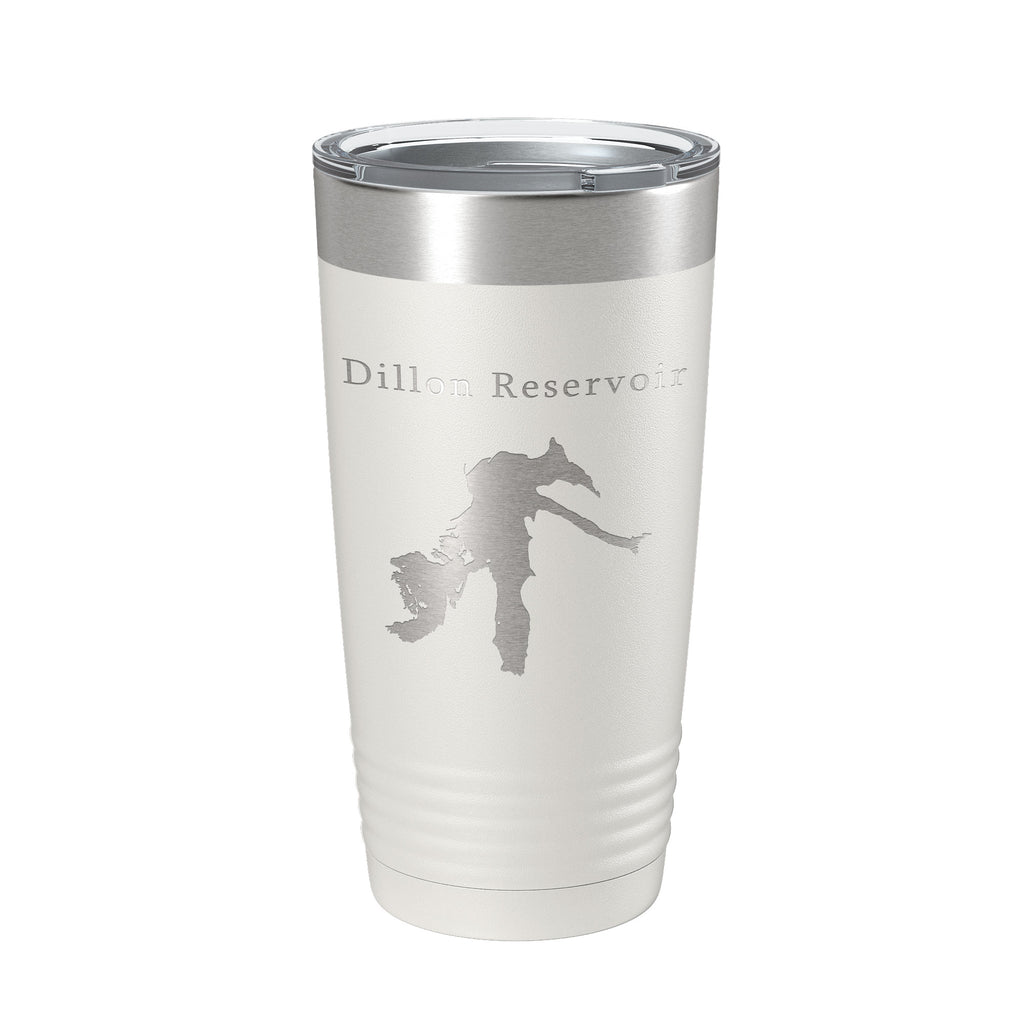 Dillon Reservoir Tumbler Lake Map Travel Mug Insulated Laser Engraved Coffee Cup Colorado 20 oz