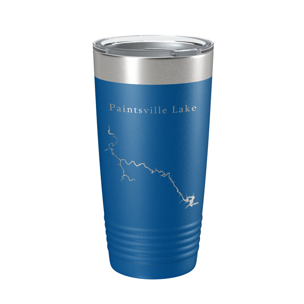 Paintsville Lake Map Tumbler Travel Mug Insulated Laser Engraved Coffee Cup Kentucky 20 oz