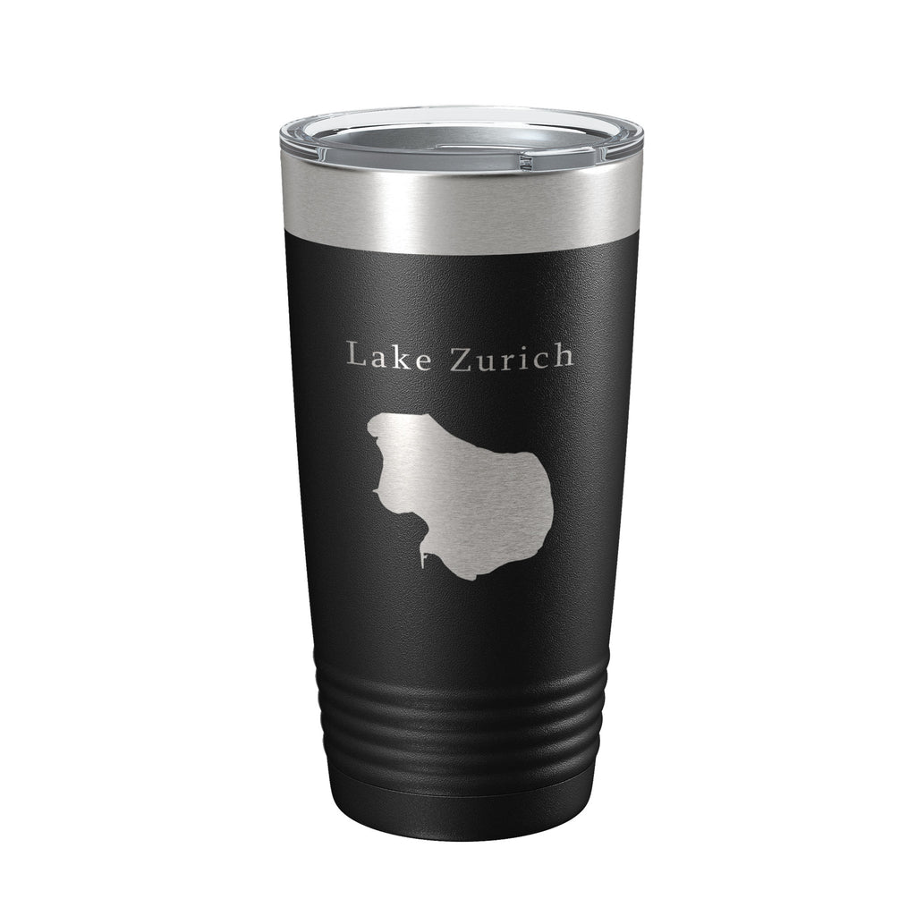 Lake Zurich Map Tumbler Travel Mug Insulated Laser Engraved Coffee Cup Illinois 20 oz