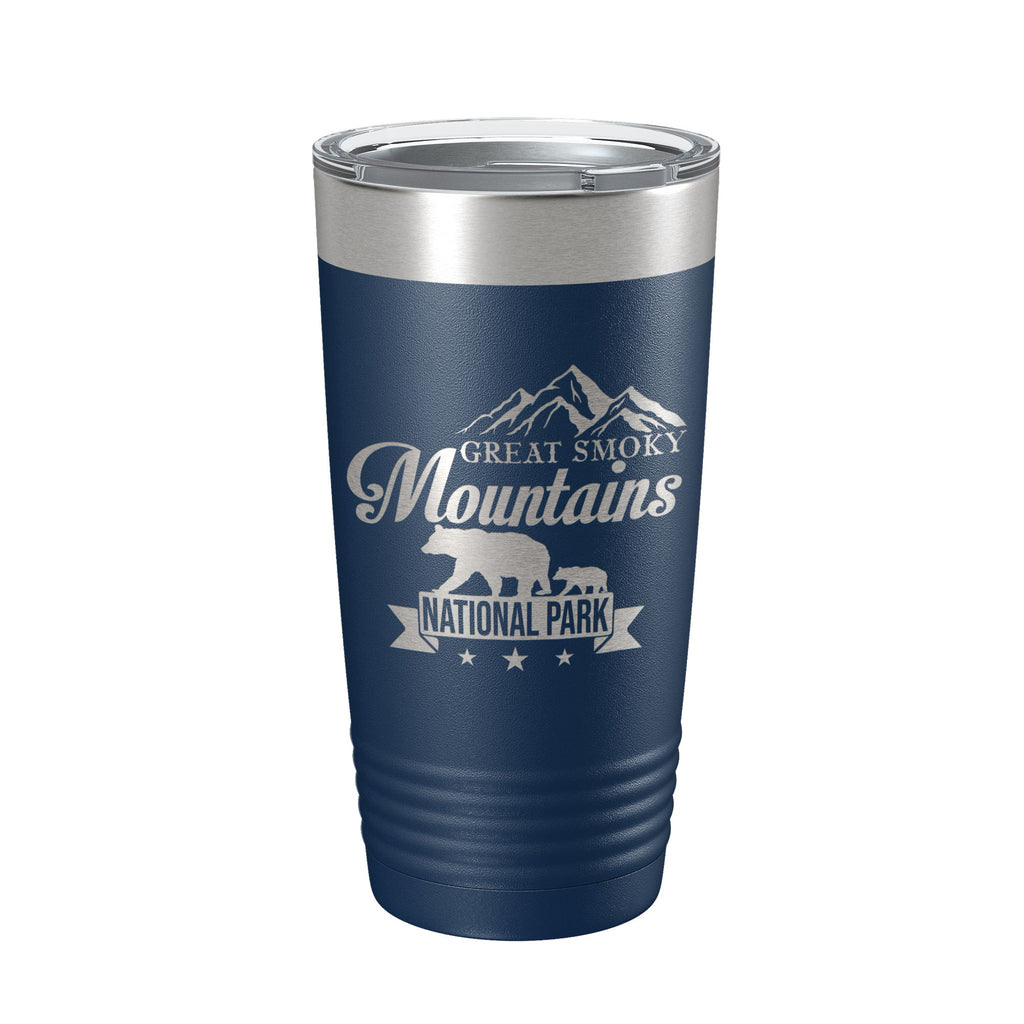 Great Smoky Mountains National Park Bear Tumbler GSMNP Travel Mug Gift Insulated Laser Engraved Coffee Cup 20 oz