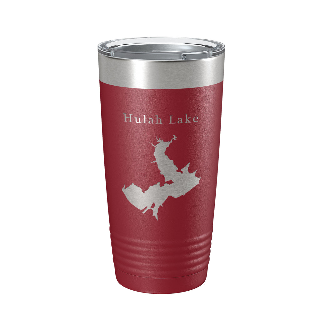 Hulah Lake Map Tumbler Travel Mug Insulated Laser Engraved Coffee Cup Oklahoma 20 oz