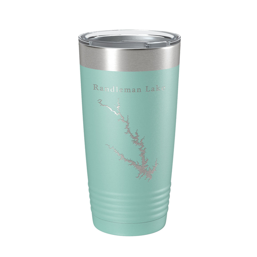 Randleman Lake Map Tumbler Travel Mug Insulated Laser Engraved Coffee Cup North Carolina 20 oz