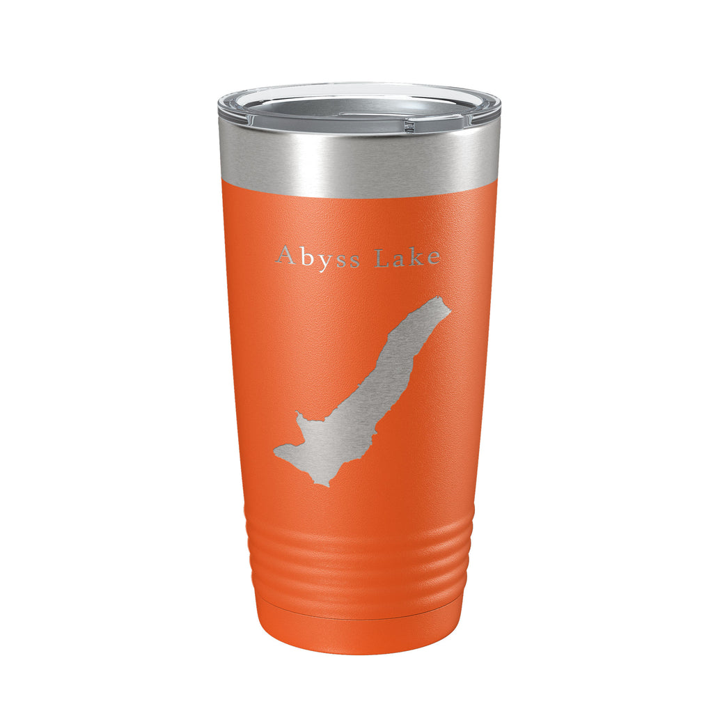 Abyss Lake Map Tumbler Travel Mug Insulated Laser Engraved Coffee Cup Alaska 20 oz