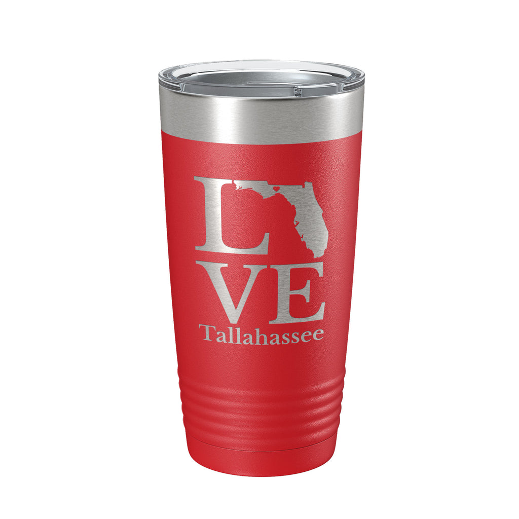 Tallahassee FL Love Tumbler Travel Mug Insulated Laser Engraved Coffee Cup Florida Gift 20 oz