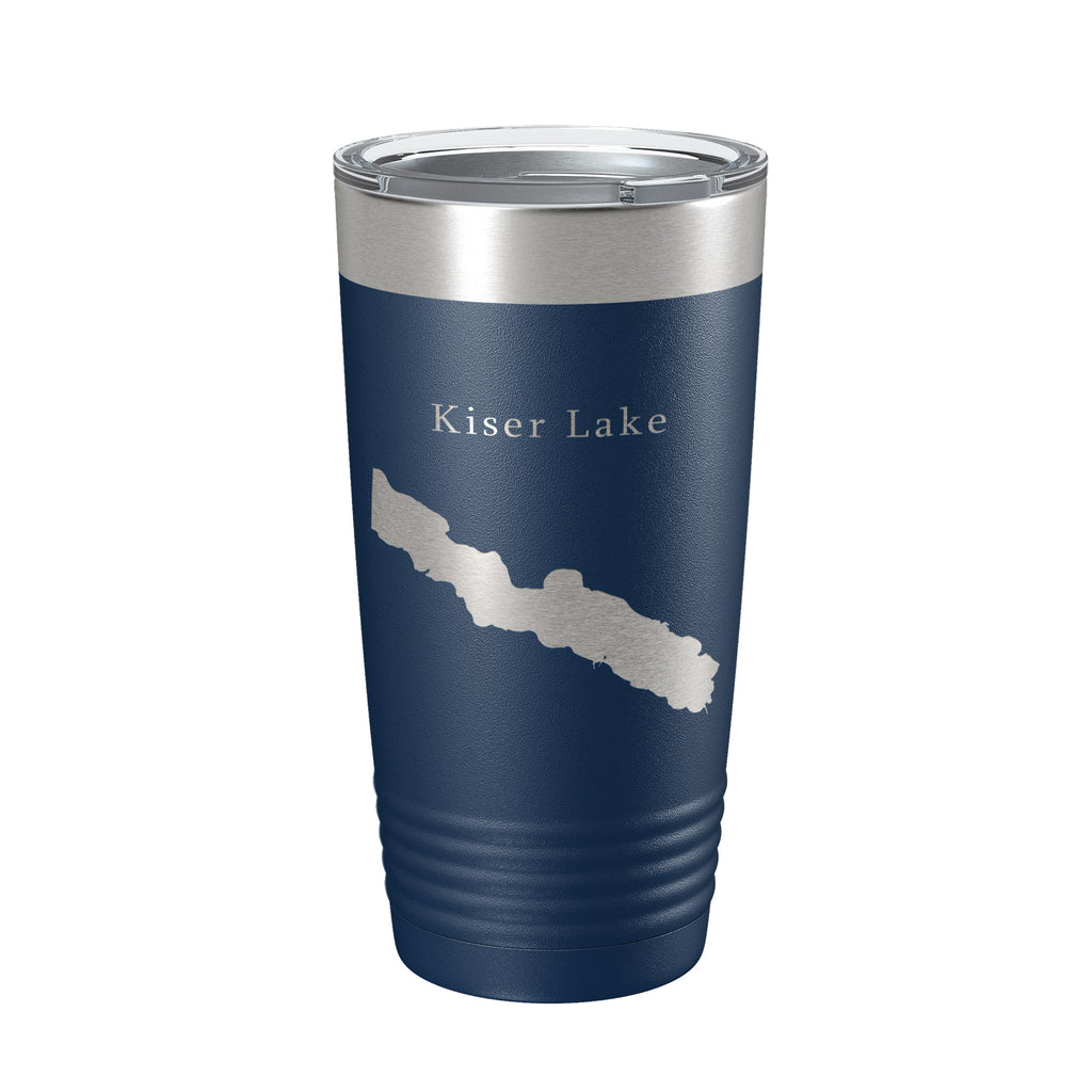 Kiser Lake Map Tumbler Travel Mug Insulated Laser Engraved Coffee Cup Ohio 20 oz