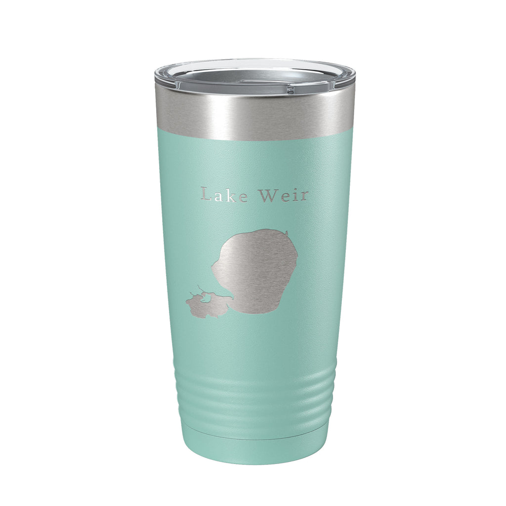 Lake Weir Map Tumbler Travel Mug Insulated Laser Engraved Coffee Cup Florida 20 oz