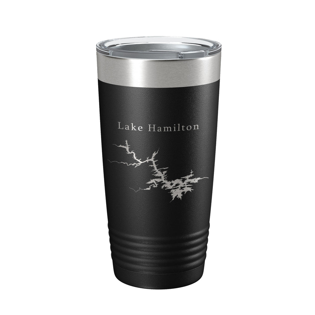 Lake Hamilton Map Tumbler Travel Mug Insulated Laser Engraved Coffee Cup Arkansas 20 oz