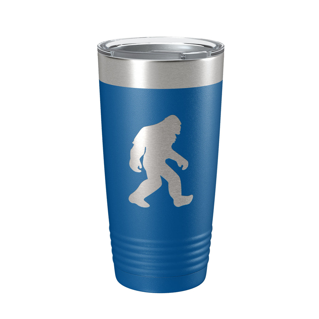 Bigfoot Tumbler Sasquatch Travel Mug Insulated Laser Engraved Coffee Cup Outdoorsman Gift Bigfoot Shadow Yeti Silhouette 20 oz