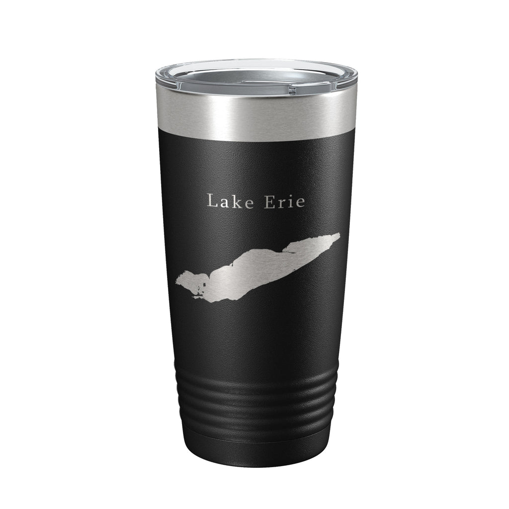 Lake Erie Map Tumbler Travel Mug Insulated Laser Engraved Coffee Cup Michigan Ohio Pennsylvania New York 20 oz