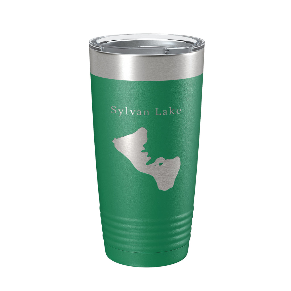 Sylvan Lake Map Tumbler Travel Mug Insulated Laser Engraved Coffee Cup Custer State Park South Dakota 20 oz