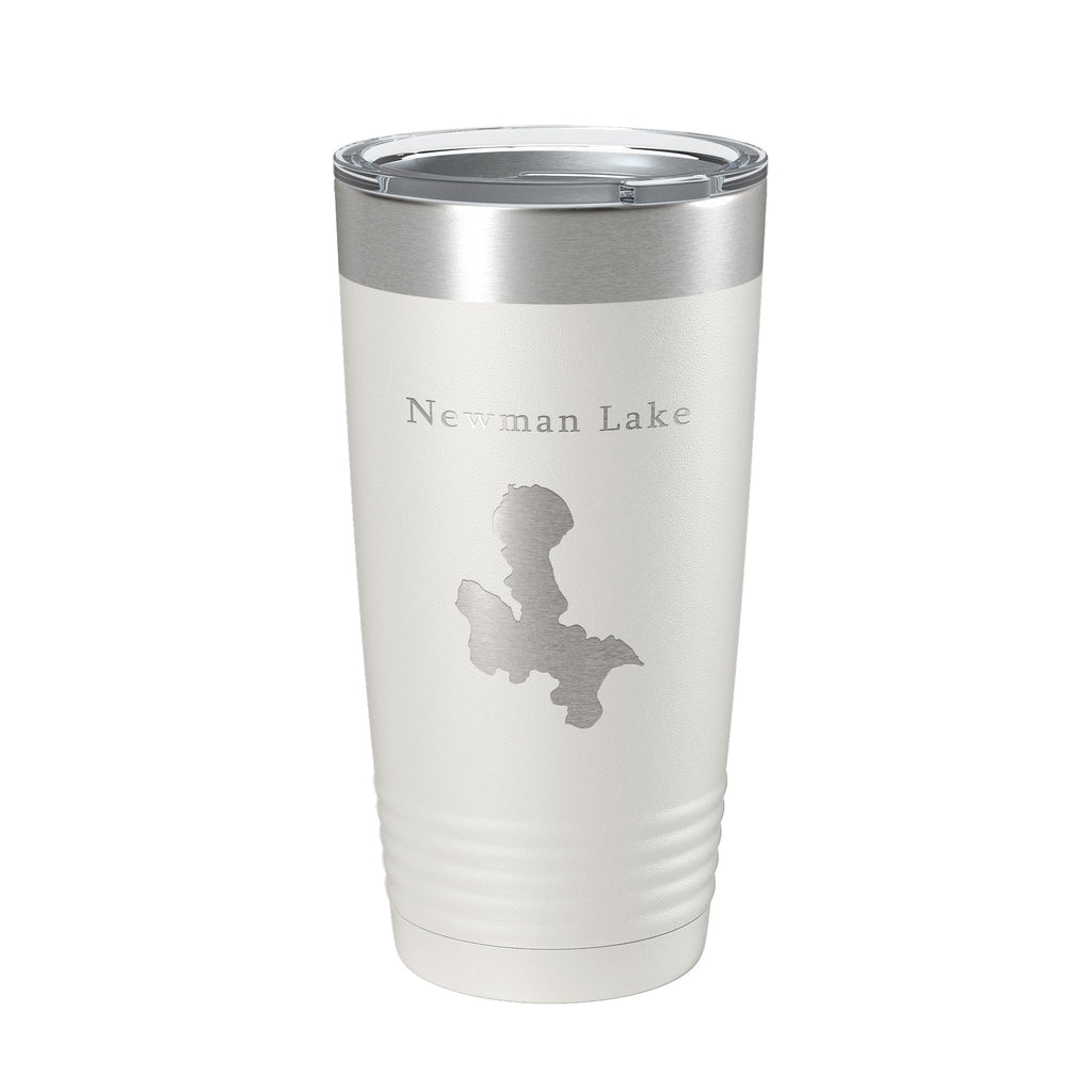 Newman Lake Map Tumbler Travel Mug Insulated Laser Engraved Coffee Cup Washington 20 oz