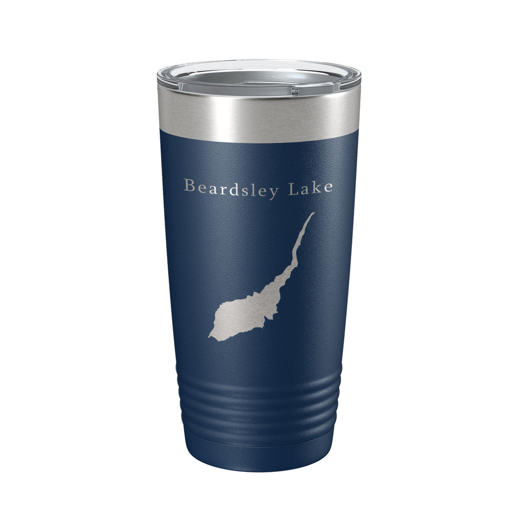 Beardsley Lake Map Tumbler Travel Mug Insulated Laser Engraved Coffee Cup California 20 oz