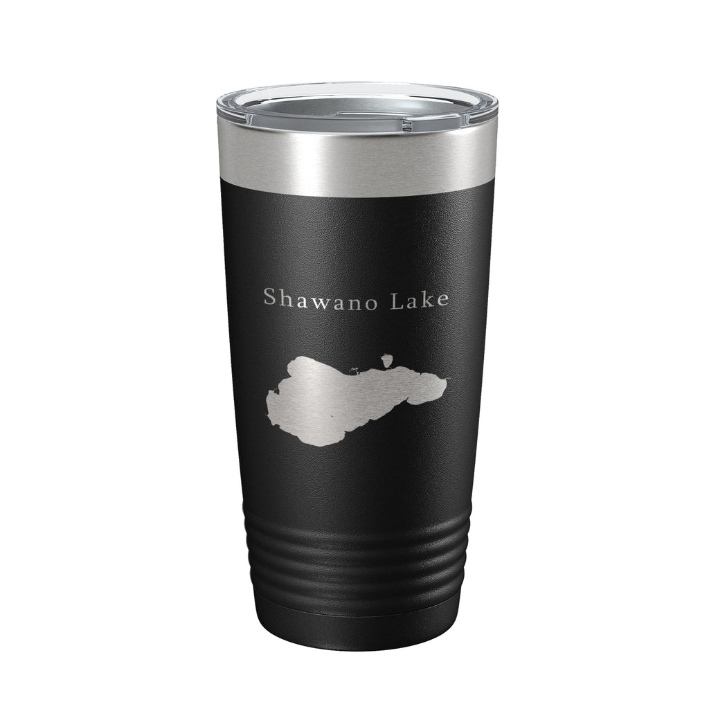 Shawano Lake Map Tumbler Travel Mug Insulated Laser Engraved Coffee Cup Wisconsin 20 oz