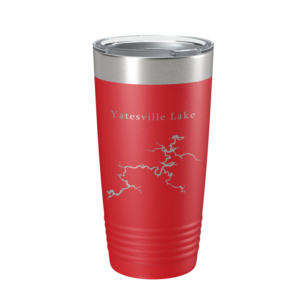 Yatesville Lake Map Tumbler Travel Mug Insulated Laser Engraved Coffee Cup Kentucky 20 oz