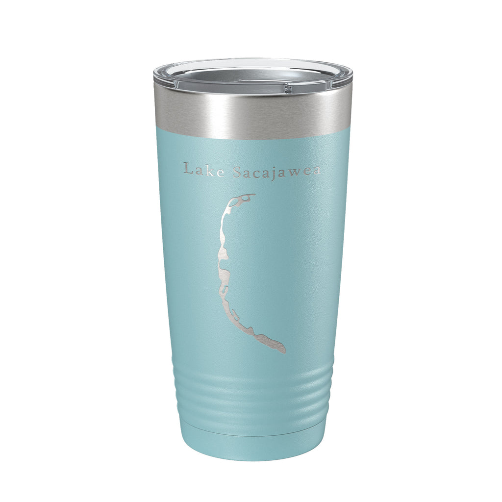 Lake Sacajawea Map Tumbler Travel Mug Insulated Laser Engraved Coffee Cup Washington 20 oz