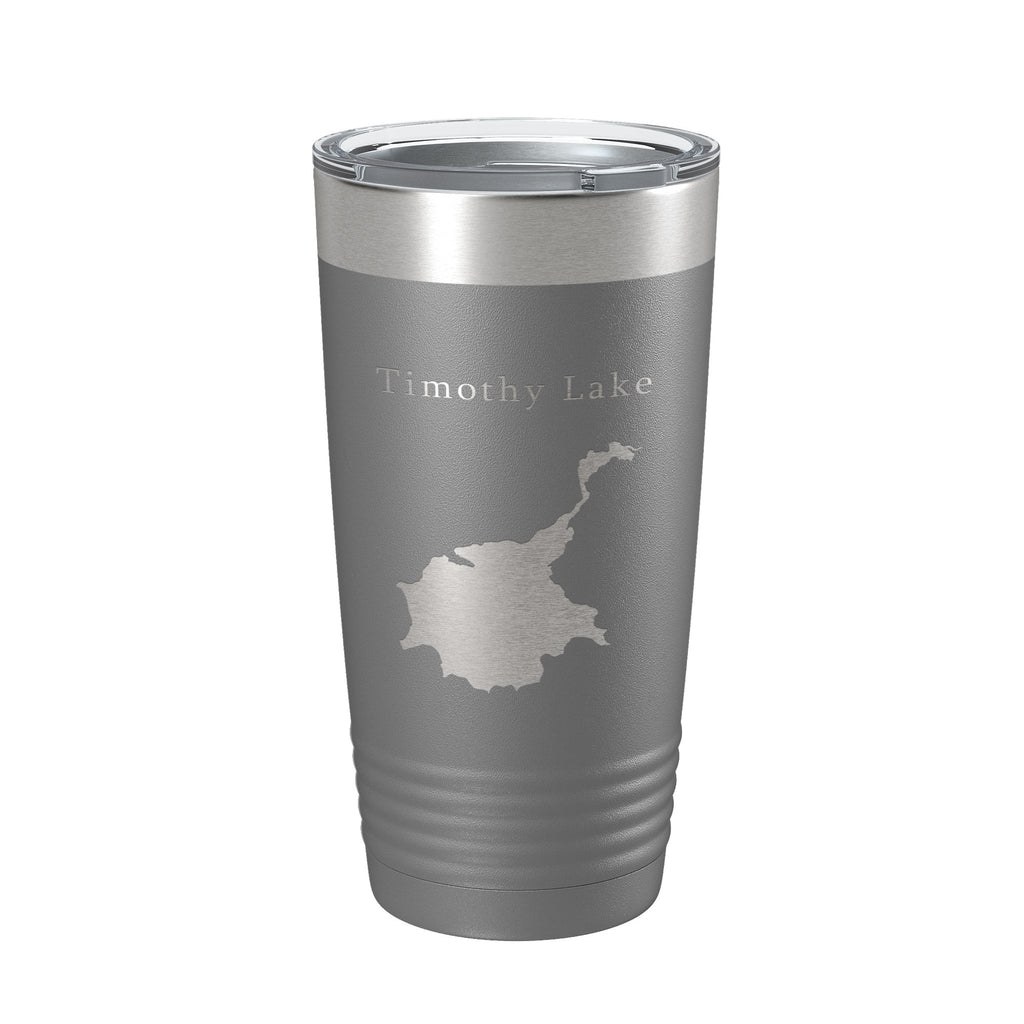 Timothy Lake Map Tumbler Travel Mug Insulated Laser Engraved Coffee Cup Oregon 20 oz