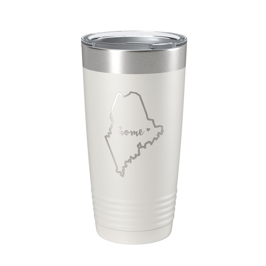 Maine Tumbler Home State Travel Mug Insulated Laser Engraved Map Coffee Cup 20 oz