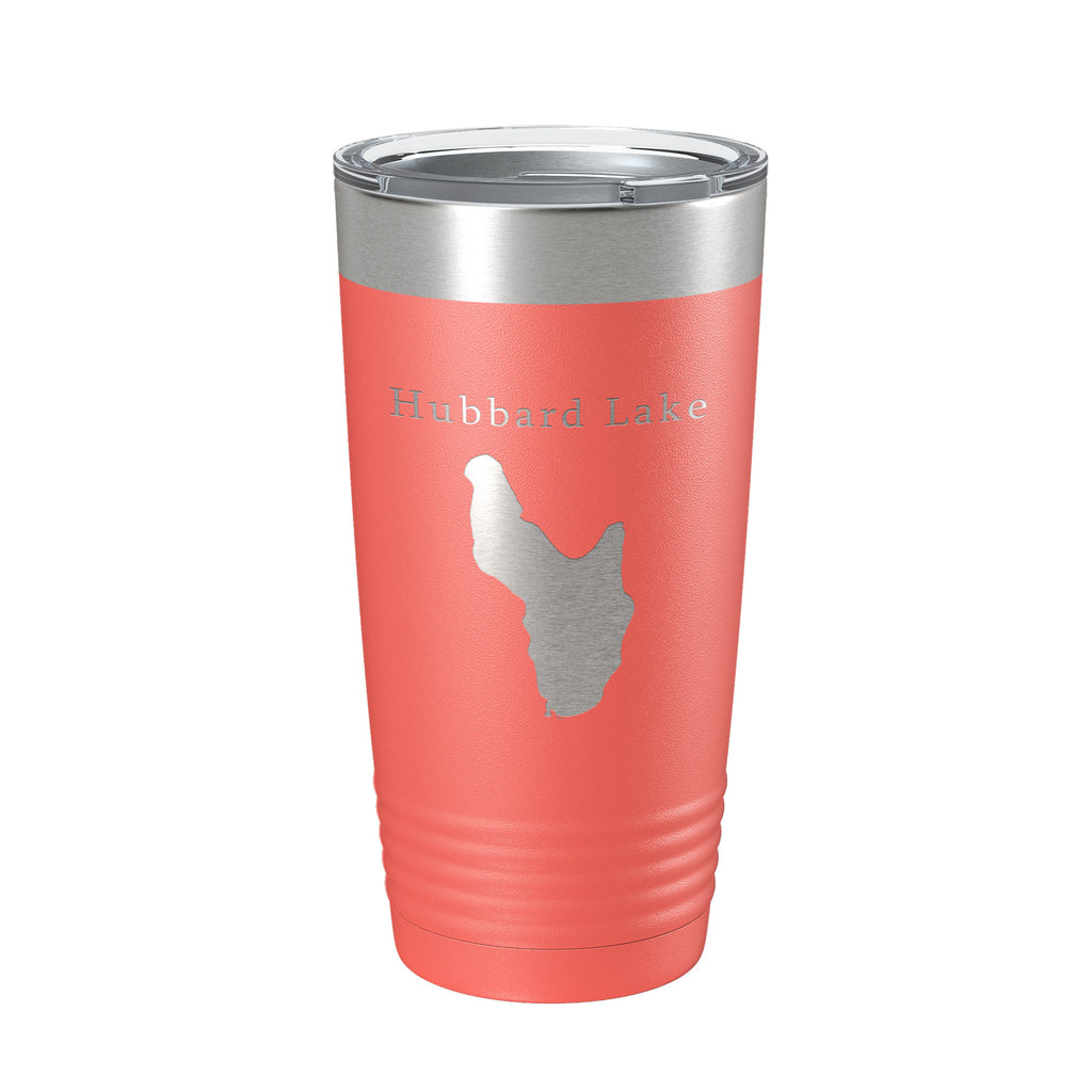 Hubbard Lake Map Tumbler Travel Mug Insulated Laser Engraved Coffee Cup Michigan 20 oz