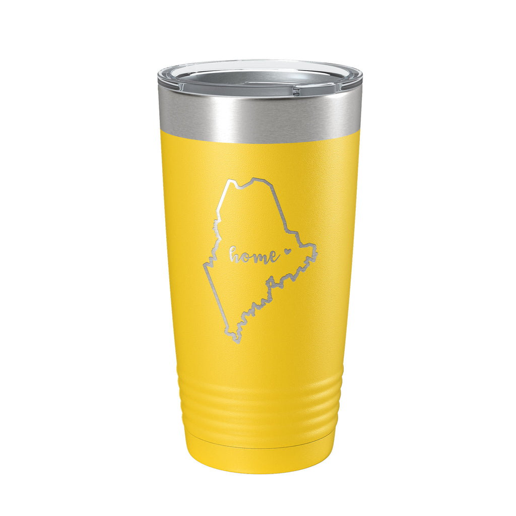 Maine Tumbler Home State Travel Mug Insulated Laser Engraved Map Coffee Cup 20 oz