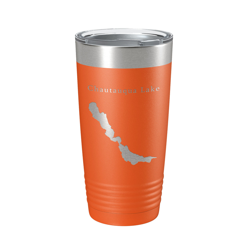 Chautauqua Lake Map Tumbler Travel Mug Insulated Laser Engraved Coffee Cup New York 20 oz