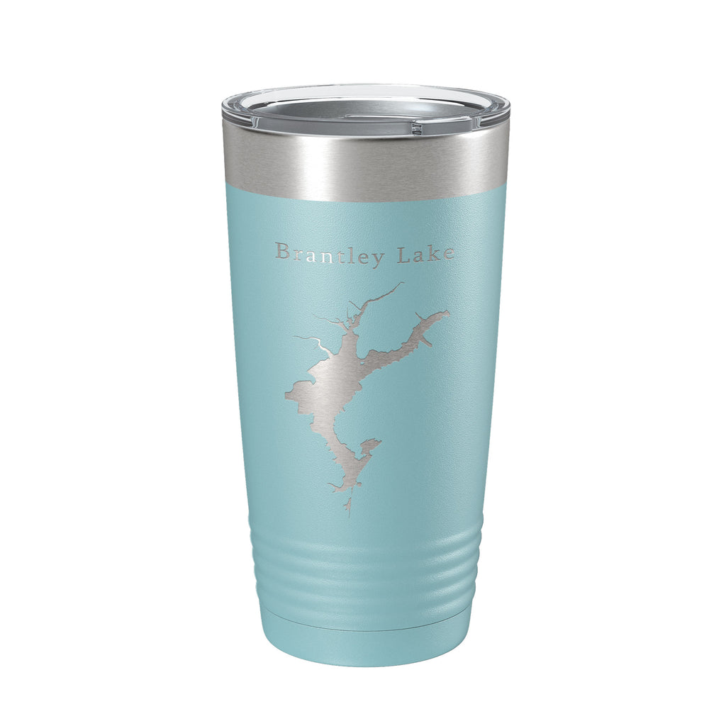 Brantley Lake Map Tumbler Travel Mug Insulated Laser Engraved Coffee Cup New Mexico 20 oz