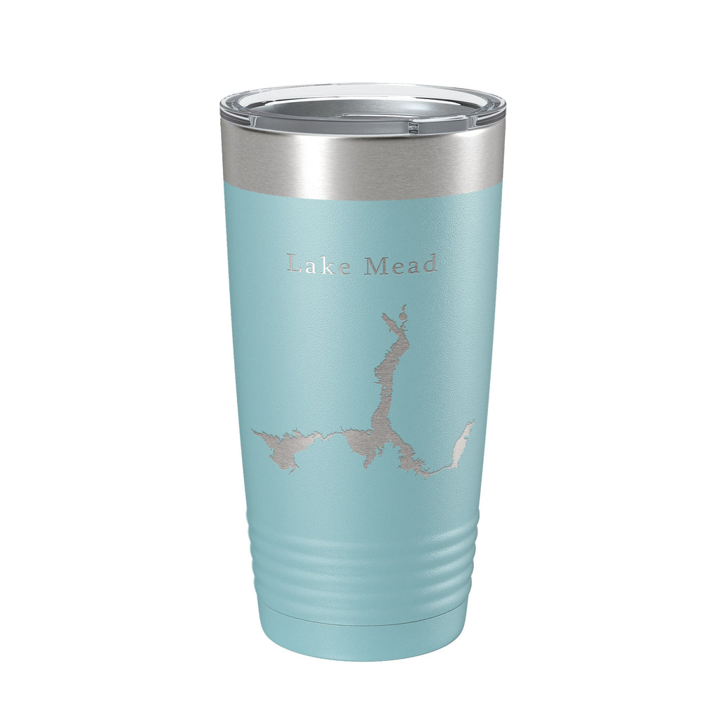 Lake Mead Map Tumbler Travel Mug Insulated Laser Engraved Coffee Cup Arizona Nevada 20 oz