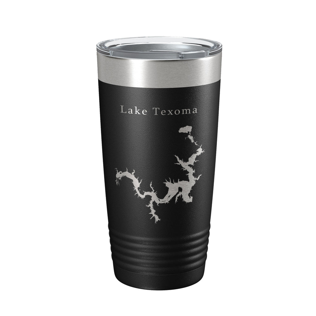 Lake Texoma Map Tumbler Travel Mug Insulated Laser Engraved Coffee Cup Oklahoma Texas 20 oz