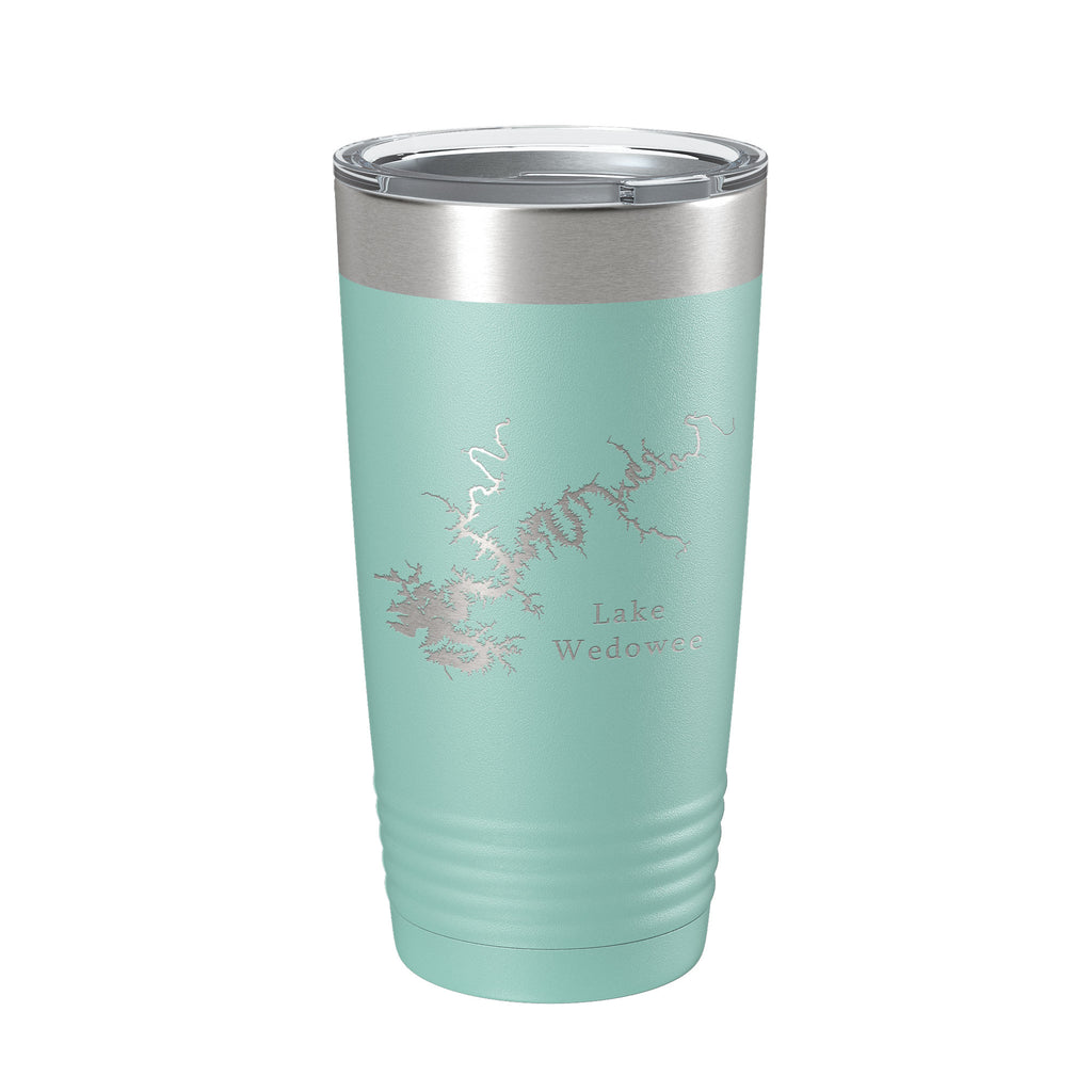 Lake Wedowee RL Harris Map Tumbler Travel Mug Insulated Laser Engraved Coffee Cup Alabama 20 oz