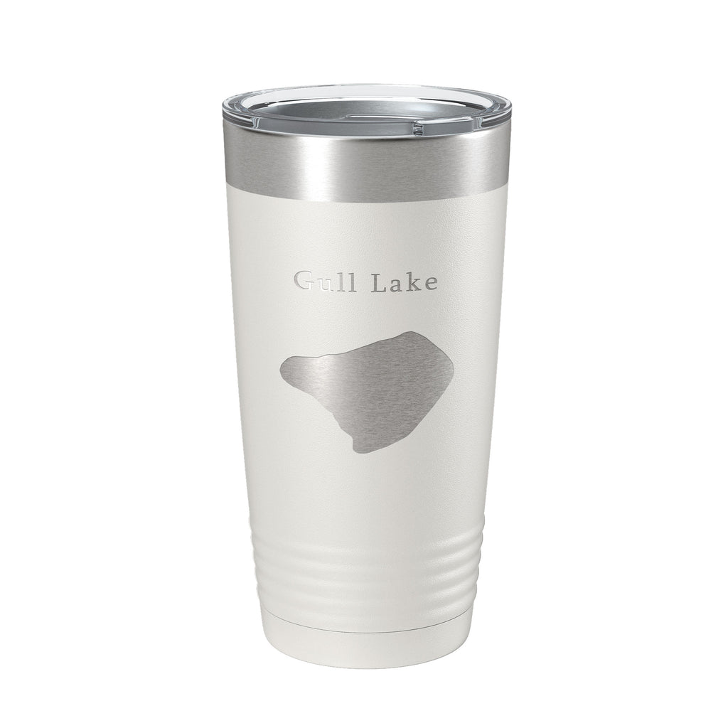 Gull Lake Map Tumbler Travel Mug Insulated Laser Engraved Coffee Cup California 20 oz