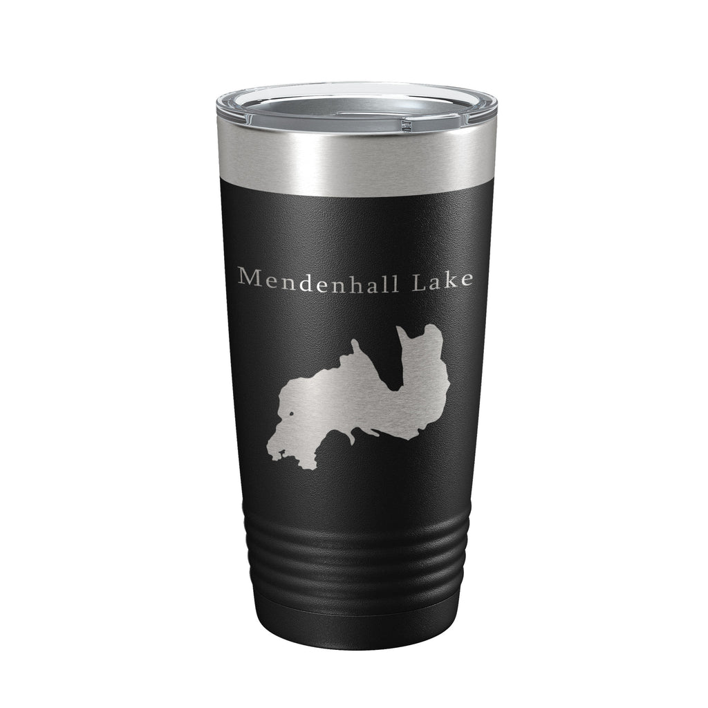 Mendenhall Lake Map Tumbler Travel Mug Insulated Laser Engraved Coffee Cup Alaska 20 oz
