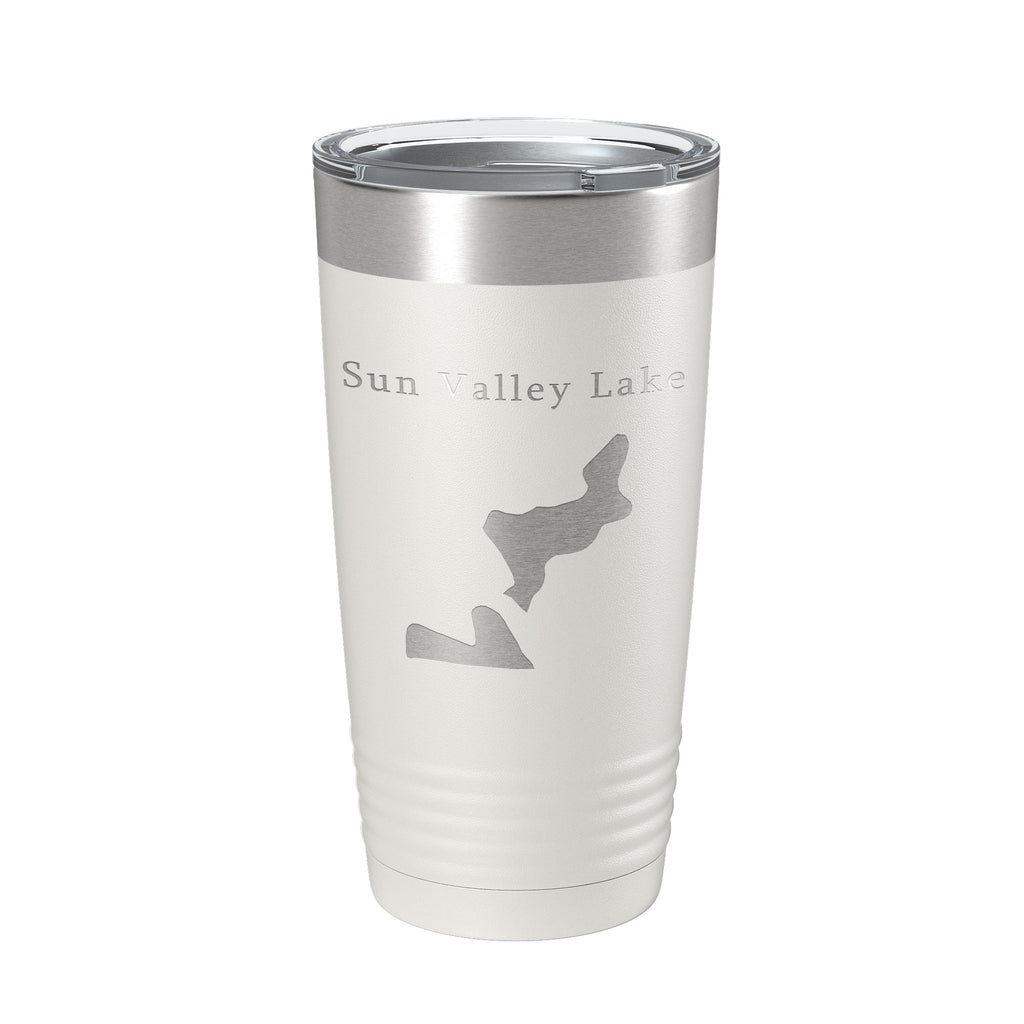 Sun Valley Lake Map Tumbler Travel Mug Insulated Laser Engraved Coffee Cup Colorado 20 oz