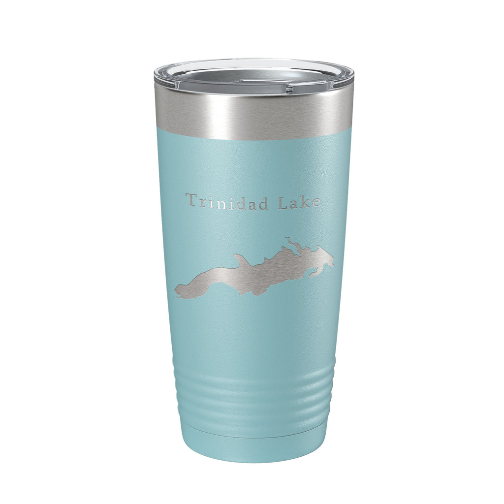 Trinidad Lake Map Tumbler Travel Mug Insulated Laser Engraved Coffee Cup Colorado 20 oz