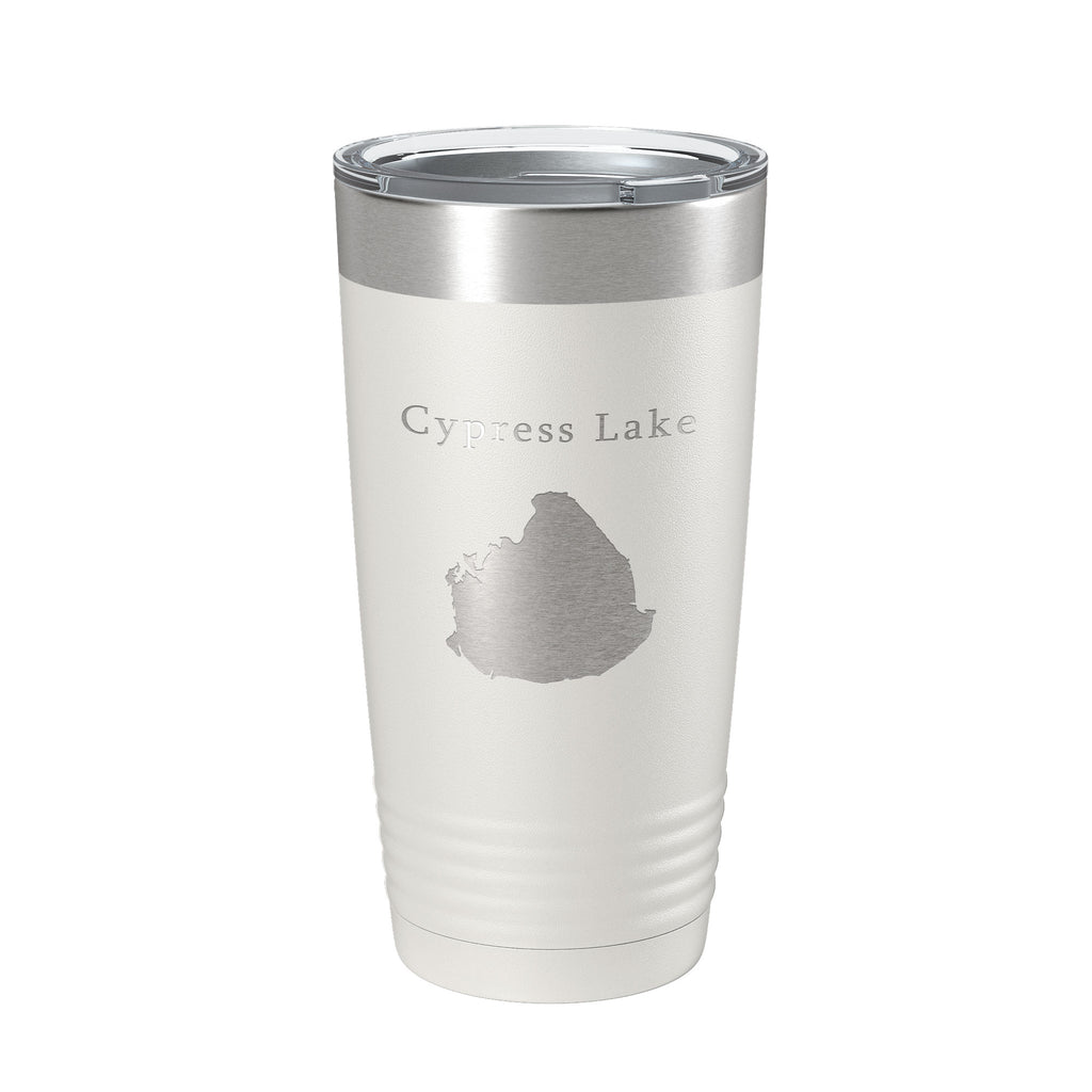 Cypress Lake Map Tumbler Travel Mug Insulated Laser Engraved Coffee Cup Kissimmee Orlando Florida 20 oz