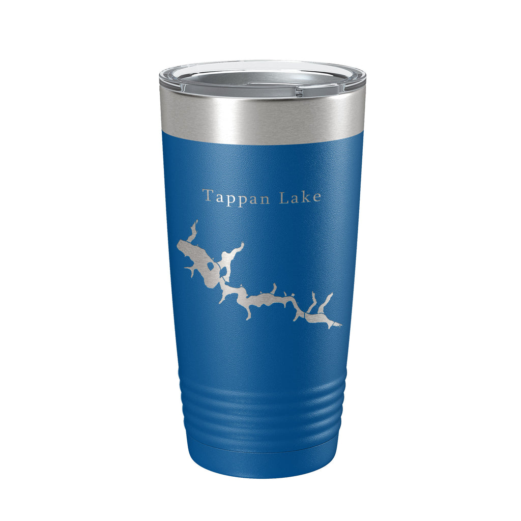 Tappan Lake Map Tumbler Travel Mug Insulated Laser Engraved Coffee Cup Ohio 20 oz