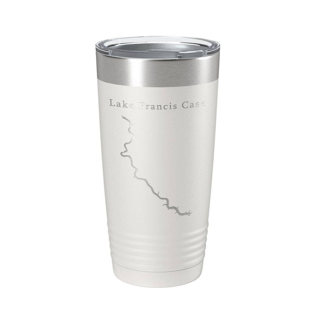 Lake Francis Case Map Tumbler Travel Mug Insulated Laser Engraved Coffee Cup South Dakota 20 oz