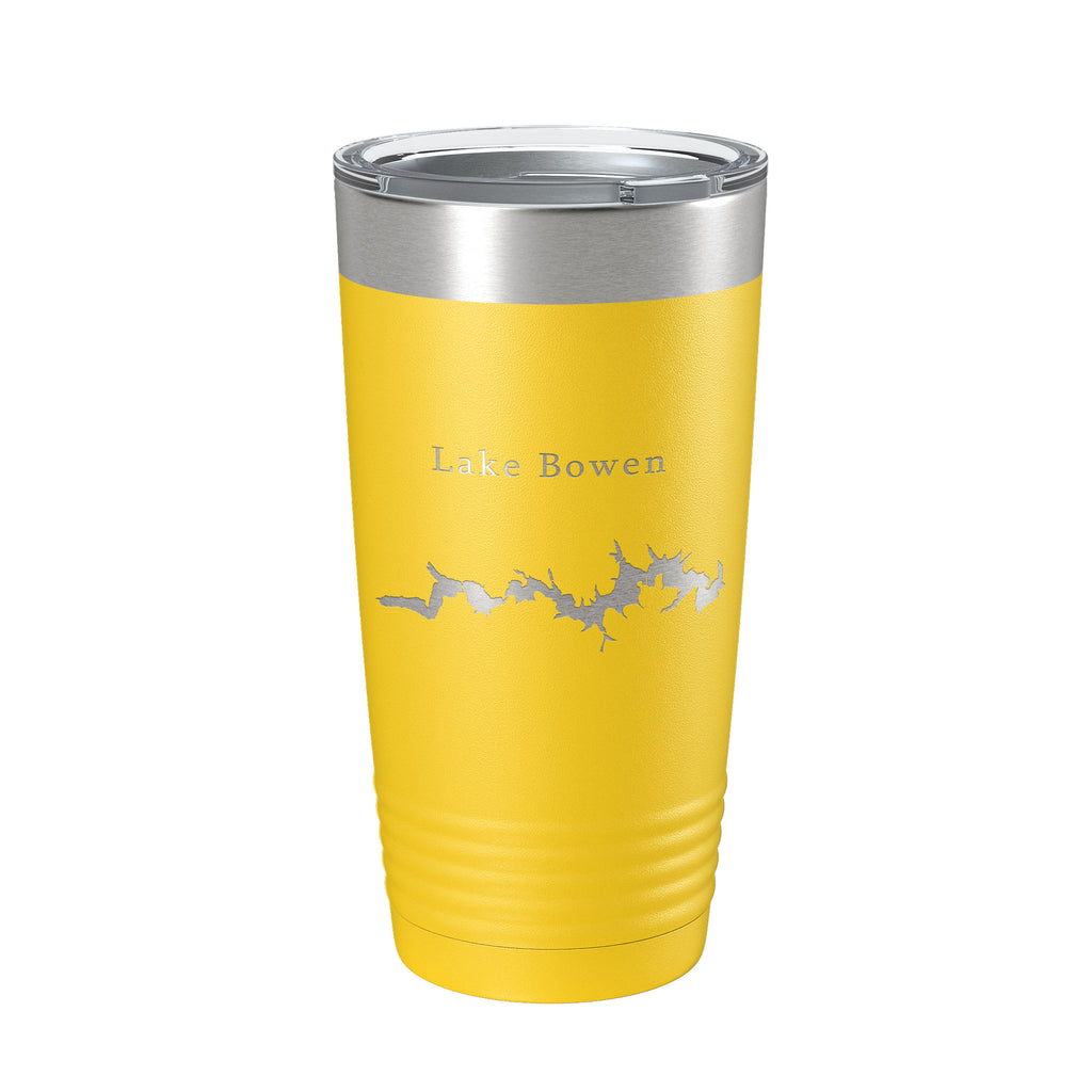 Lake Bowen Map Tumbler Travel Mug Insulated Laser Engraved Coffee Cup William C South Carolina 20 oz