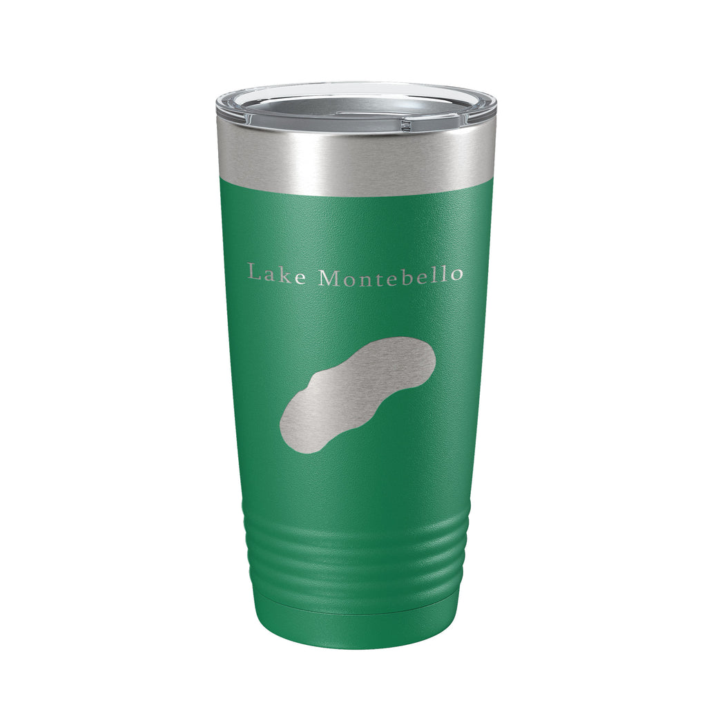 Lake Montebello Map Tumbler Travel Mug Insulated Laser Engraved Coffee Cup Maryland 20 oz