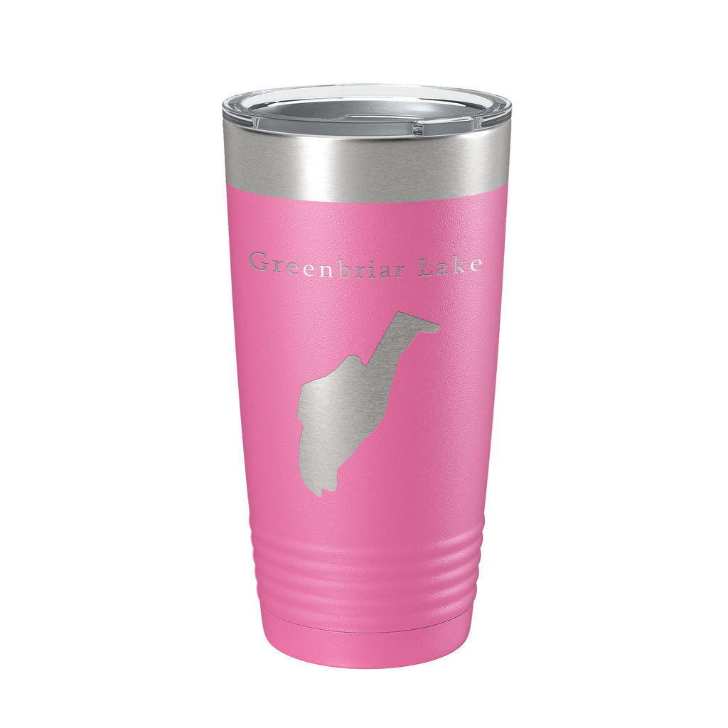 Greenbriar Lake Map Tumbler Travel Mug Insulated Laser Engraved Coffee Cup Maryland 20 oz