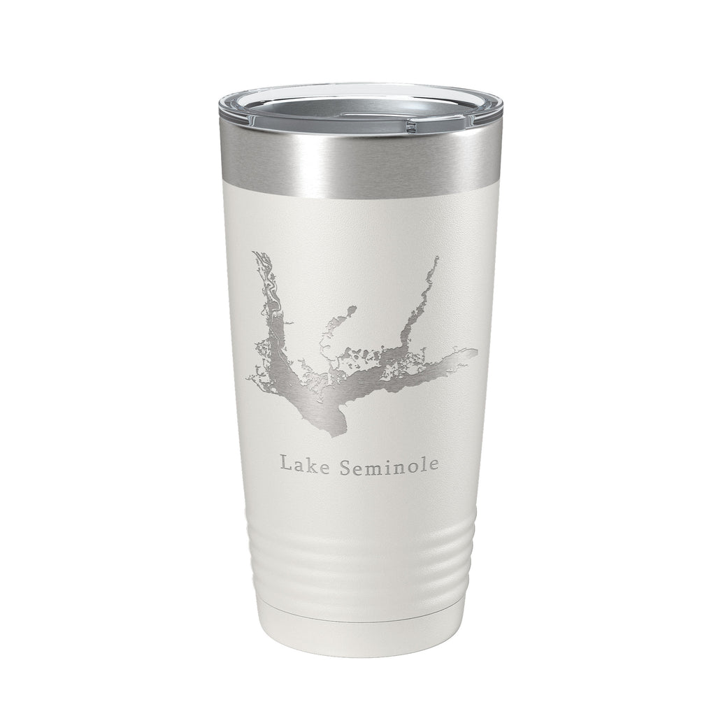 Lake Seminole Map Tumbler Travel Mug Insulated Laser Engraved Coffee Cup Georgia Florida 20 oz