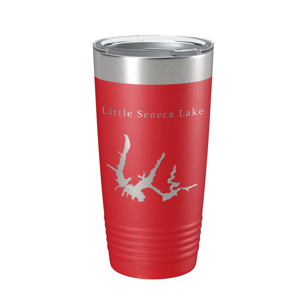 Little Seneca Lake Map Tumbler Travel Mug Insulated Laser Engraved Coffee Cup Maryland 20 oz