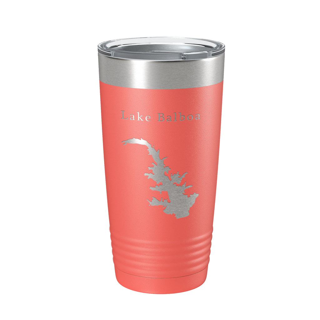 Lake Balboa Map Tumbler Travel Mug Insulated Laser Engraved Coffee Cup Hot Springs Village Arkansas 20 oz