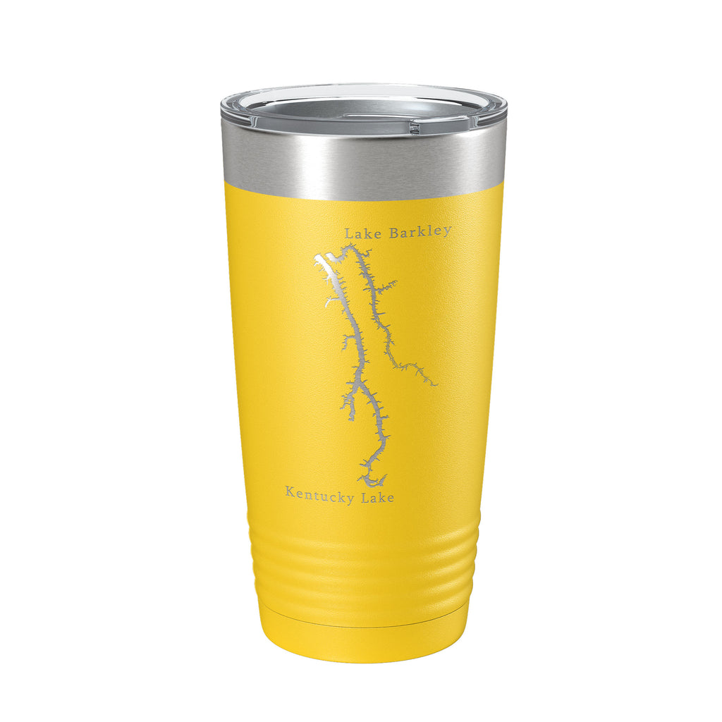 Kentucky & Barkley Lakes Map Tumbler Travel Mug Insulated Laser Engraved Coffee Cup Kentucky, Tennessee 20 oz