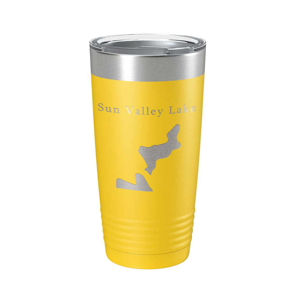 Sun Valley Lake Map Tumbler Travel Mug Insulated Laser Engraved Coffee Cup Colorado 20 oz