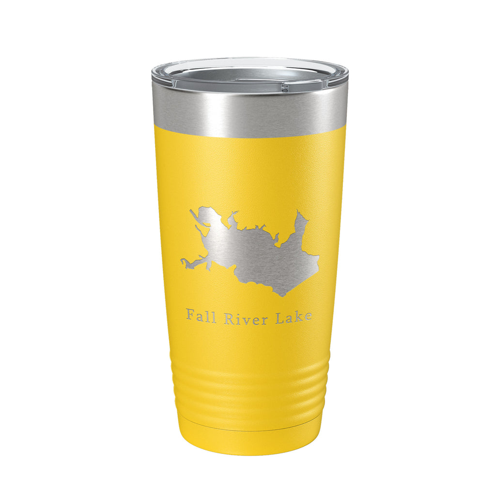 Fall River Lake Map Tumbler Travel Mug Insulated Laser Engraved Coffee Cup Kansas 20 oz