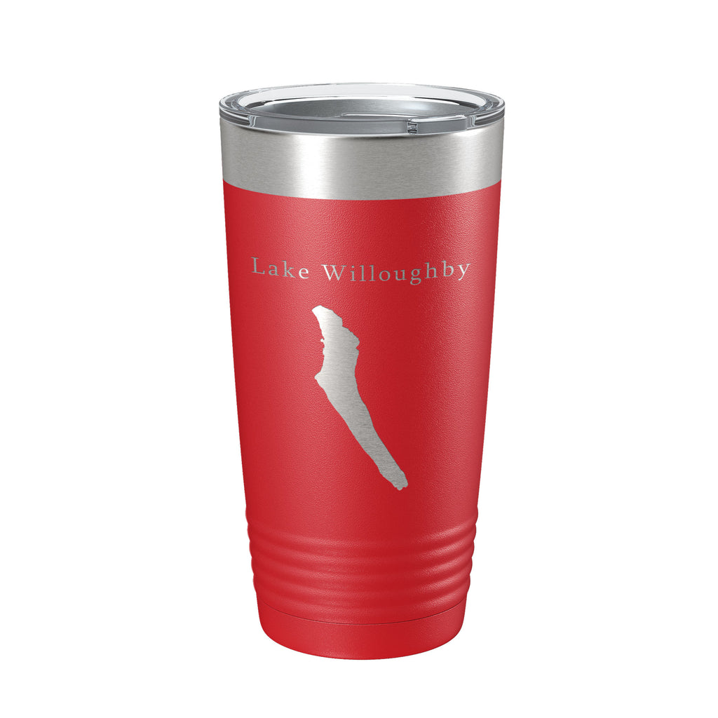 Lake Willoughby Map Tumbler Travel Mug Insulated Laser Engraved Coffee Cup Vermont 20 oz