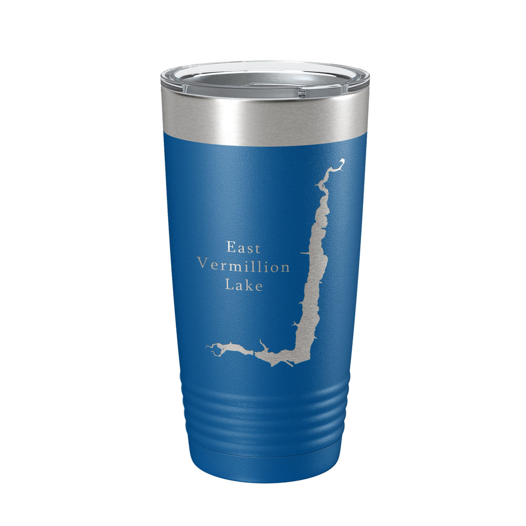 East Vermillion Lake Map Tumbler Travel Mug Insulated Laser Engraved Coffee Cup South Dakota 20 oz