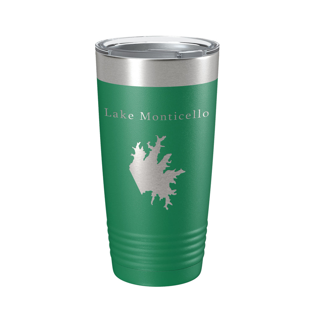 Lake Monticello Map Tumbler Travel Mug Insulated Laser Engraved Coffee Cup Arkansas 20 oz